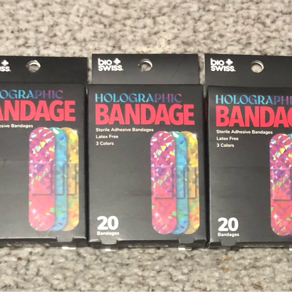 Holographic Bandaids Bandages Multicolored 20 per box (Pack of 3)